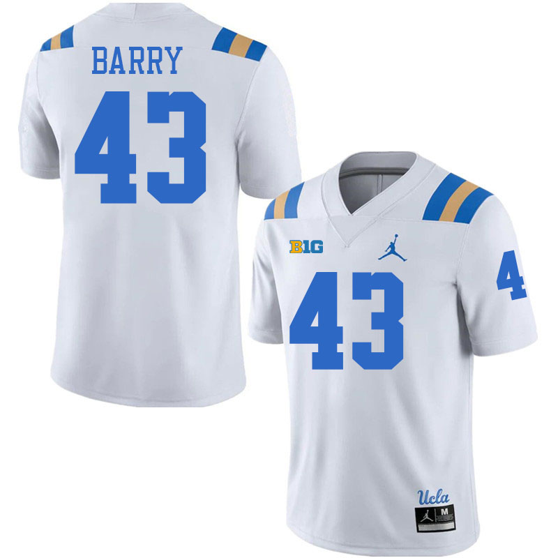 Men #43 Brett Barry UCLA Bruins College Football Jerseys Stitched-White